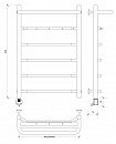 Полотенцесушитель электрический Secado Агата 1 КСП 80x40 черный матовый