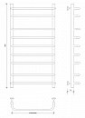 Полотенцесушитель водяной Secado Мерида 2 100x40 белый матовый