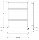 Полотенцесушитель электрический Secado Корсико 1 К 60x50 черный матовый