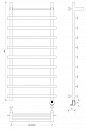 Полотенцесушитель электрический Secado Понтида 1 СП 120x40x50 белый матовый