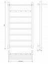 Полотенцесушитель водяной Secado Корсико 1 КСП 100x60 белый матовый