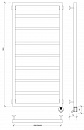 Полотенцесушитель электрический Secado Парма 120x60 белый матовый