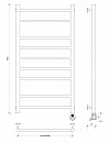 Полотенцесушитель электрический Secado Триада 2 100x40 черный матовый
