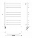 Полотенцесушитель электрический Secado Агата 3 80x40 черный матовый