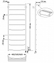 Полотенцесушитель электрический латунный Secado Милан 4 40x120 бронза
